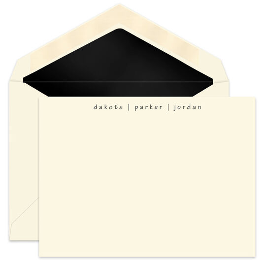 Sectional Flat Note Cards - Raised Ink